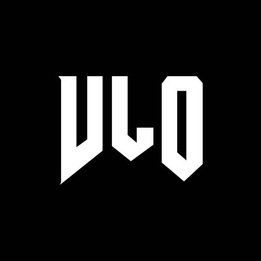 Teknoloji şirketi için VLO harf logosu tasarımı. VLO logo tasarımı siyah ve beyaz renk kombinasyonu. VLO logosu, VLO vektörü, VLO tasarımı, VLO simgesi, VLO alfabesi. VLO tipografi logosu tasarımı.