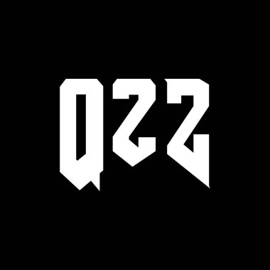 QZZ teknoloji şirketi için harf logosu tasarımı. QZZ logo tasarımı siyah ve beyaz renk kombinasyonu. QZZ logosu, QZZ vektörü, QZZ tasarımı, QZZ simgesi, QZZ alfabesi. QZZ tipografi logosu tasarımı.