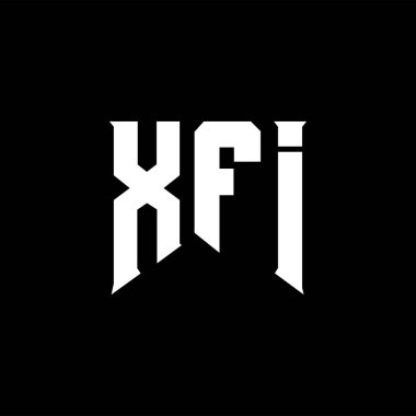 Teknoloji şirketi için XFI harf logosu tasarımı. XFI logosu siyah ve beyaz renk kombinasyonu tasarladı. XFI logosu, XFI vektörü, XFI tasarımı, XFI simgesi, XFI alfabesi. XFI tipografi logosu tasarımı.