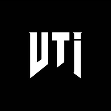 Teknoloji şirketi için VTI harf logosu tasarımı. VTI logo tasarımı siyah ve beyaz renk kombinasyonu. VTI logosu, VTI vektörü, VTI tasarımı, VTI simgesi, VTI alfabesi. VTI tipografi logosu tasarımı.