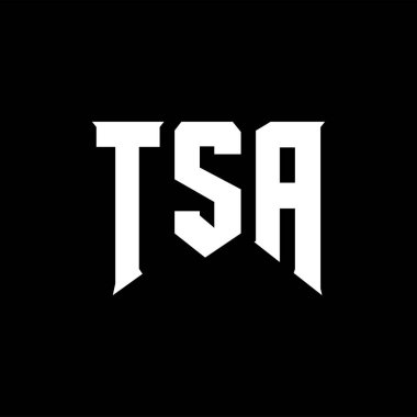 Teknoloji şirketi için TSA mektup logosu tasarımı. TSA logo tasarımı siyah-beyaz renk kombinasyonu. TSA logosu, TSA vektörü, TSA tasarımı, TSA simgesi, TSA alfabesi. TSA tipografi logosu tasarımı.