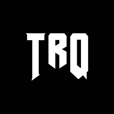 Teknoloji şirketi için TRQ mektup logosu tasarımı. TRQ logo tasarımı siyah ve beyaz renk kombinasyonu. TRQ logosu, TRQ vektörü, TRQ tasarımı, TRQ simgesi, TRQ alfabesi. TRQ tipografi logosu tasarımı.