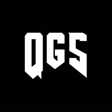 Teknoloji şirketi için QGS mektup logosu tasarımı. QGS logo tasarımı siyah ve beyaz renk kombinasyonu. QGS logosu, QGS vektörü, QGS tasarımı, QGS simgesi, QGS alfabesi. QGS tipografi logosu tasarımı.