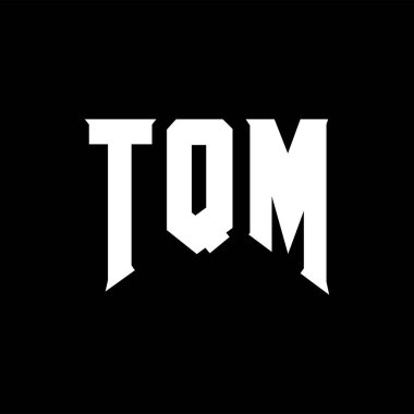 Teknoloji şirketi için TQM mektup logosu tasarımı. TQM logo tasarımı siyah ve beyaz renk kombinasyonu. TQM logosu, TQM vektörü, TQM tasarımı, TQM simgesi, TQM alfabesi. TQM tipografi logosu tasarımı.