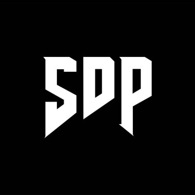 Teknoloji şirketi için SDP harf logosu tasarımı. SDP logo tasarımı siyah ve beyaz renk kombinasyonu. SDP logosu, SDP vektörü, SDP tasarımı, SDP simgesi, SDP alfabesi. SDP tipografi logosu tasarımı.