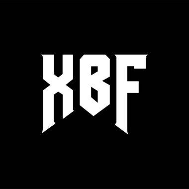 Teknoloji şirketi için XBF harf logosu tasarımı. XBF logo tasarımı siyah ve beyaz renk kombinasyonu. XBF logosu, XBF vektörü, XBF tasarımı, XBF simgesi, XBF alfabesi. XBF tipografi logosu tasarımı.