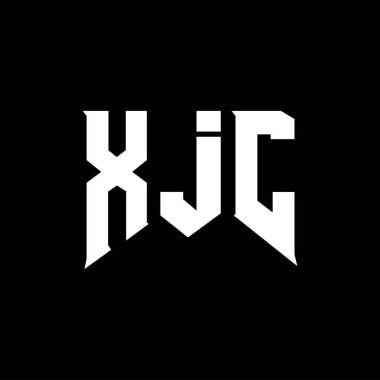 Teknoloji şirketi için XJC harf logosu tasarımı. XJC logo tasarımı siyah ve beyaz renk kombinasyonu. XJC logosu, XJC vektörü, XJC tasarımı, XJC simgesi, XJC alfabesi. XJC tipografi logosu tasarımı.