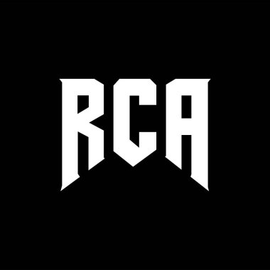 Teknoloji şirketi için RCA mektup logosu tasarımı. RCA logo tasarımı siyah ve beyaz renk kombinasyonu. RCA logosu, RCA vektörü, RCA tasarımı, RCA simgesi, RCA alfabesi. RCA tipografi logosu tasarımı.