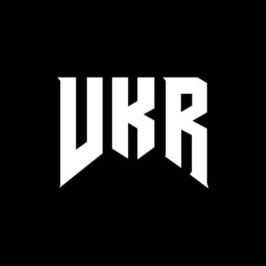 Teknoloji şirketi için VKR harf logosu tasarımı. VKR logo tasarımı siyah ve beyaz renk kombinasyonu. VKR logosu, VKR vektörü, VKR tasarımı, VKR simgesi, VKR alfabesi. VKR tipografi logosu tasarımı.