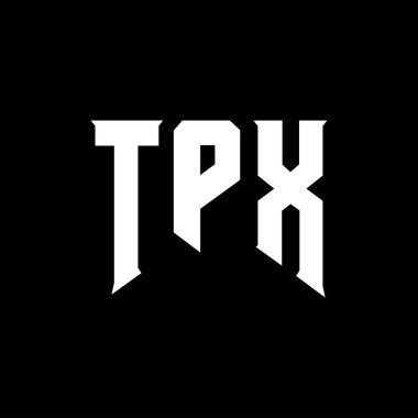 Teknoloji şirketi için TPX mektup logosu tasarımı. TPX logo tasarımı siyah ve beyaz renk kombinasyonu. TPX logosu, TPX vektörü, TPX tasarımı, TPX simgesi, TPX alfabesi. TPX tipografi logosu tasarımı.