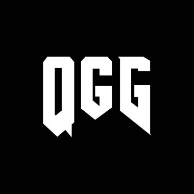 Teknoloji şirketi için QGG harf logosu tasarımı. QGG logo tasarımı siyah ve beyaz renk kombinasyonu. QGG logosu, QGG vektörü, QGG tasarımı, QGG simgesi, QGG alfabesi. QGG tipografi logosu tasarımı.