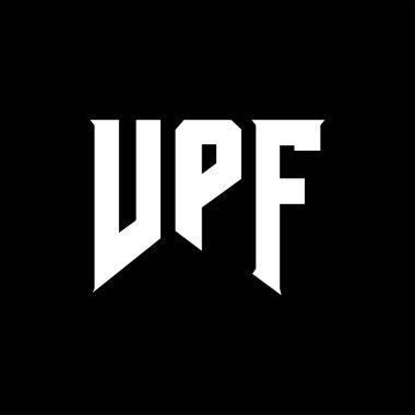 Teknoloji şirketi için VPF mektup logosu tasarımı. VPF logo tasarımı siyah ve beyaz renk kombinasyonu. VPF logosu, VPF vektörü, VPF tasarımı, VPF simgesi, VPF alfabesi. VPF tipografi logosu tasarımı.