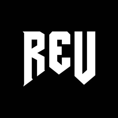 Teknoloji şirketi için REU mektup logosu tasarımı. REU logosu siyah-beyaz renk kombinasyonu tasarladı. REU logosu, REU vektörü, REU tasarımı, REU simgesi, REU alfabesi. REU tipografi logosu tasarımı.