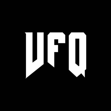 Teknoloji şirketi için VFQ harf logosu tasarımı. VFQ logo tasarımı siyah ve beyaz renk kombinasyonu. VFQ logosu, VFQ vektörü, VFQ tasarımı, VFQ simgesi, VFQ alfabesi. VFQ tipografi logosu tasarımı.