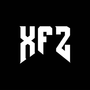 Teknoloji şirketi için XFZ harf logosu tasarımı. XFZ logo tasarımı siyah ve beyaz renk kombinasyonu. XFZ logosu, XFZ vektörü, XFZ tasarımı, XFZ simgesi, XFZ alfabesi. XFZ tipografi logosu tasarımı.