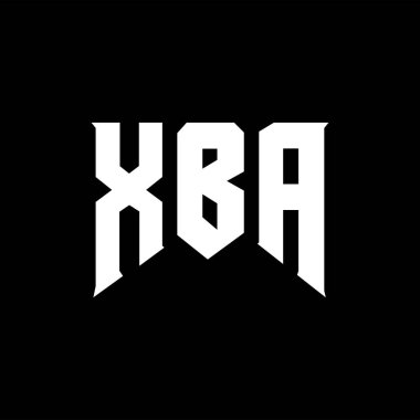 Teknoloji şirketi için XBA harf logosu tasarımı. XBA logo tasarımı siyah ve beyaz renk kombinasyonu. XBA logosu, XBA vektörü, XBA tasarımı, XBA simgesi, XBA alfabesi. XBA tipografi logosu tasarımı.