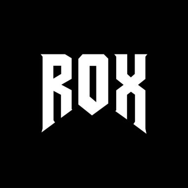 ROX mektup logosu teknoloji şirketi için tasarlandı. ROX logo tasarımı siyah ve beyaz renk kombinasyonu. ROX logosu, ROX vektörü, ROX tasarımı, ROX simgesi, ROX alfabesi. ROX tipografi logo tasarımı.