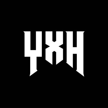 Teknoloji şirketi için YXH harf logosu tasarımı. YXH logosu siyah ve beyaz renk kombinasyonu tasarladı. YXH logosu, YXH vektörü, YXH dizaynı, YXH simgesi, YXH alfabesi. YXH tipografi logosu tasarımı.