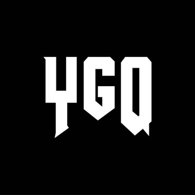 Teknoloji şirketi için YGQ harf logosu tasarımı. YGQ logo tasarımı siyah ve beyaz renk kombinasyonu. YGQ logosu, YGQ vektörü, YGQ tasarımı, YGQ simgesi, YGQ alfabesi. YGQ tipografi logosu tasarımı.