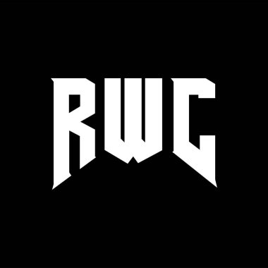 Teknoloji şirketi için RWC mektup logosu tasarımı. RWC logo tasarımı siyah ve beyaz renk kombinasyonu. RWC logosu, RWC vektörü, RWC tasarımı, RWC simgesi, RWC alfabesi. RWC tipografi logosu tasarımı.
