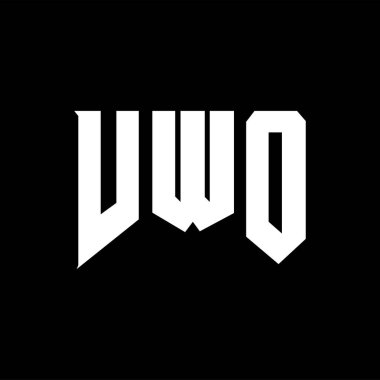 Teknoloji şirketi için VWO mektup logosu tasarımı. VWO logo tasarımı siyah ve beyaz renk kombinasyonu. VWO logosu, VWO vektörü, VWO tasarımı, VWO simgesi, VWO alfabesi. VWO tipografi logosu tasarımı.