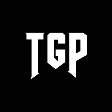 Teknoloji şirketi için TGP harf logosu tasarımı. TGP logo tasarımı siyah ve beyaz renk kombinasyonu. TGP logosu, TGP vektörü, TGP tasarımı, TGP simgesi, TGP alfabesi. TGP tipografi logosu tasarımı.