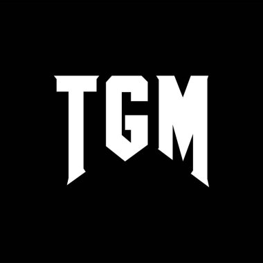 Teknoloji şirketi için TGM mektup logosu tasarımı. TGM logo tasarımı siyah ve beyaz renk kombinasyonu. TGM logosu, TGM vektörü, TGM tasarımı, TGM simgesi, TGM alfabesi. TGM tipografi logosu tasarımı.