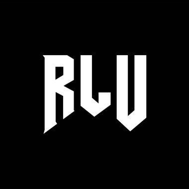 Teknoloji şirketi için RLU mektup logosu tasarımı. RLU logo tasarımı siyah-beyaz renk kombinasyonu. RLU logosu, RLU vektörü, RLU tasarımı, RLU simgesi, RLU alfabesi. RLU tipografi logosu tasarımı.