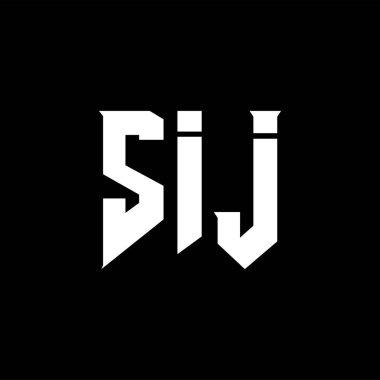 SIJ 'in teknoloji şirketi için logo tasarımı. SIJ logo tasarımı siyah-beyaz renk kombinasyonu. SIJ logosu, SIJ vektörü, SIJ tasarımı, SIJ simgesi, SIJ alfabesi. SIJ tipografi logosu tasarımı.