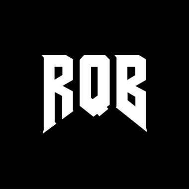 Teknoloji şirketi için RQB harf logosu tasarımı. RQB logo tasarımı siyah-beyaz renk kombinasyonu. RQB logosu, RQB vektörü, RQB tasarımı, RQB simgesi, RQB alfabesi. RQB tipografi logosu tasarımı.