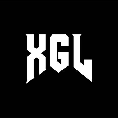 Teknoloji şirketi için XGL harf logosu tasarımı. XGL logo tasarımı siyah ve beyaz renk kombinasyonu. XGL logosu, XGL vektörü, XGL tasarımı, XGL simgesi, XGL alfabesi. XGL tipografi logo tasarımı.