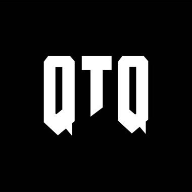 Teknoloji şirketi için QTQ harf logosu tasarımı. QTQ logo tasarımı siyah ve beyaz renk kombinasyonu. QTQ logosu, QTQ vektörü, QTQ tasarımı, QTQ simgesi, QTQ alfabesi. QTQ tipografi logosu tasarımı.