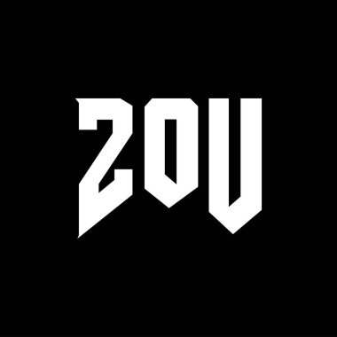 Teknoloji şirketi için ZOU mektup logosu tasarımı. ZOU logosu siyah-beyaz renk kombinasyonu tasarladı. ZOU logosu, ZOU vektörü, ZOU tasarımı, ZOU simgesi, ZOU alfabesi. ZOU tipografi logosu tasarımı.