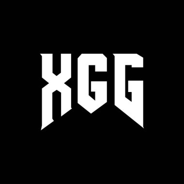 Teknoloji şirketi için XGG harf logosu tasarımı. XGG logo tasarımı siyah ve beyaz renk kombinasyonu. XGG logosu, XGG vektörü, XGG tasarımı, XGG simgesi, XGG alfabesi. XGG tipografi logo tasarımı.