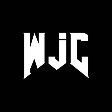 Teknoloji şirketi için WJC mektup logosu tasarımı. WJC logo tasarımı siyah ve beyaz renk kombinasyonu. WJC logosu, WJC vektörü, WJC tasarımı, WJC simgesi, WJC alfabesi. WJC tipografi logosu tasarımı.