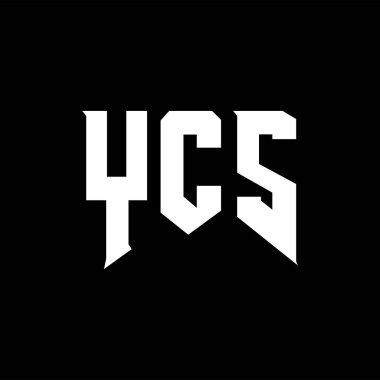 Teknoloji şirketi için YCS harf logosu tasarımı. YCS logo tasarımı siyah ve beyaz renk kombinasyonu. YCS logosu, YCS vektörü, YCS dizaynı, YCS simgesi, YCS alfabesi. YCS tipografi logosu tasarımı.