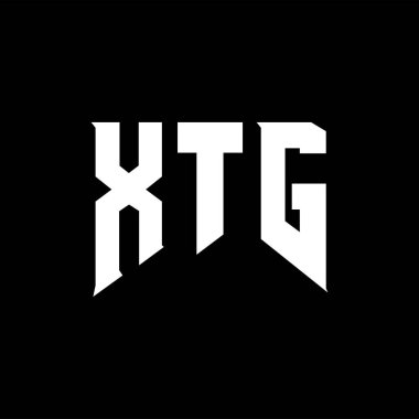 Teknoloji şirketi için XTG harf logosu tasarımı. XTG logo tasarımı siyah ve beyaz renk kombinasyonu. XTG logosu, XTG vektörü, XTG tasarımı, XTG simgesi, XTG alfabesi. XTG tipografi logo tasarımı.