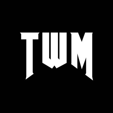 Teknoloji şirketi için TWM mektup logosu tasarımı. TWM logo tasarımı siyah ve beyaz renk kombinasyonu. TWM logosu, TWM vektörü, TWM tasarımı, TWM simgesi, TWM alfabesi. TWM tipografi logosu tasarımı.