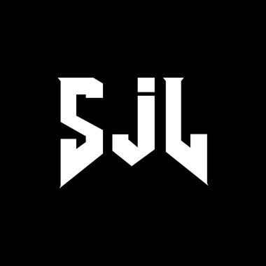 Teknoloji şirketi için SJL mektup logosu tasarımı. SJL logo tasarımı siyah ve beyaz renk kombinasyonu. SJL logosu, SJL vektörü, SJL tasarımı, SJL simgesi, SJL alfabesi. SJL tipografi logosu tasarımı.