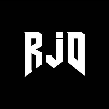 RJD letter logo design for technology company. RJD logo design black and white color combination. RJD logo, RJD vector, RJD design, RJD icon, RJD alphabet. RJD typography logo design. clipart