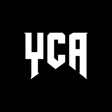 Teknoloji şirketi için YCA mektup logosu tasarımı. YCA logo tasarımı siyah ve beyaz renk kombinasyonu. YCA logosu, YCA vektörü, YCA tasarımı, YCA simgesi, YCA alfabesi. YCA tipografi logosu tasarımı.