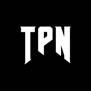 Teknoloji şirketi için TPN harf logosu tasarımı. TPN logo tasarımı siyah ve beyaz renk kombinasyonu. TPN logosu, TPN vektörü, TPN tasarımı, TPN simgesi, TPN alfabesi. TPN tipografi logosu tasarımı.