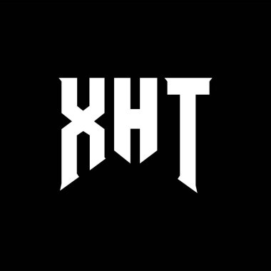 Teknoloji şirketi için XHT harf logosu tasarımı. XHT logo tasarımı siyah ve beyaz renk kombinasyonu. XHT logosu, XHT vektörü, XHT tasarımı, XHT simgesi, XHT alfabesi. XHT tipografi logosu tasarımı.