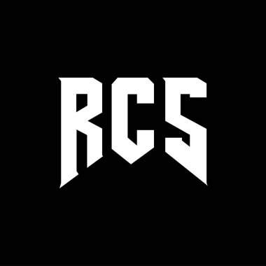 Teknoloji şirketi için RCS harf logosu tasarımı. RCS logo tasarımı siyah ve beyaz renk kombinasyonu. RCS logosu, RCS vektörü, RCS dizaynı, RCS simgesi, RCS alfabesi. RCS tipografi logosu tasarımı.