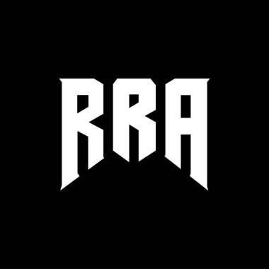 Teknoloji şirketi için RRA mektup logosu tasarımı. RRA logo tasarımı siyah ve beyaz renk kombinasyonu. RRA logosu, RRA vektörü, RRA tasarımı, RRA simgesi, RRA alfabesi. RRA tipografi logosu tasarımı.