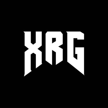 Teknoloji şirketi için XRG harf logosu tasarımı. XRG logo tasarımı siyah ve beyaz renk kombinasyonu. XRG logosu, XRG vektörü, XRG tasarımı, XRG simgesi, XRG alfabesi. XRG tipografi logo tasarımı.