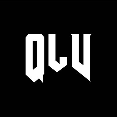 Teknoloji şirketi için QLV harf logosu tasarımı. QLV logo tasarımı siyah ve beyaz renk kombinasyonu. QLV logosu, QLV vektörü, QLV tasarımı, QLV simgesi, QLV alfabesi. QLV tipografi logosu tasarımı.