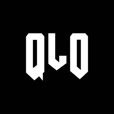 Teknoloji şirketi için QLO harf logosu tasarımı. QLO logo tasarımı siyah ve beyaz renk kombinasyonu. QLO logosu, QLO vektörü, QLO tasarımı, QLO simgesi, QLO alfabesi. QLO tipografi logosu tasarımı.
