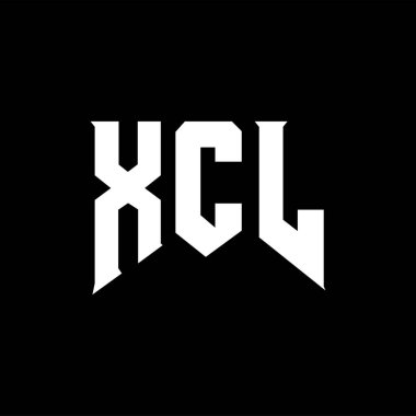 Teknoloji şirketi için XCL harf logosu tasarımı. XCL logo tasarımı siyah ve beyaz renk kombinasyonu. XCL logosu, XCL vektörü, XCL tasarımı, XCL simgesi, XCL alfabesi. XCL tipografi logosu tasarımı.