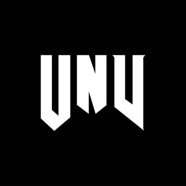 Teknoloji şirketi için UNV mektup logosu tasarımı. UNV logosu siyah ve beyaz renk kombinasyonu tasarladı. UNV logosu, UNV vektörü, UNV tasarımı, UNV simgesi, UNV alfabesi. UNV tipografi logosu tasarımı.